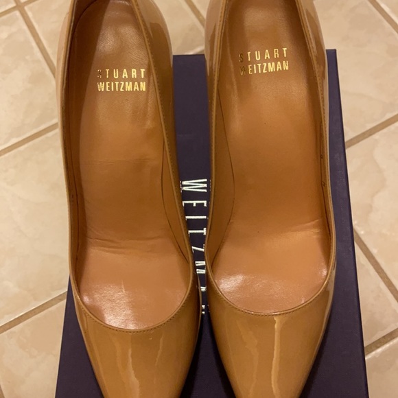 Stuart Weitzman Nude platform Pointed Toe Heels - Picture 4 of 6